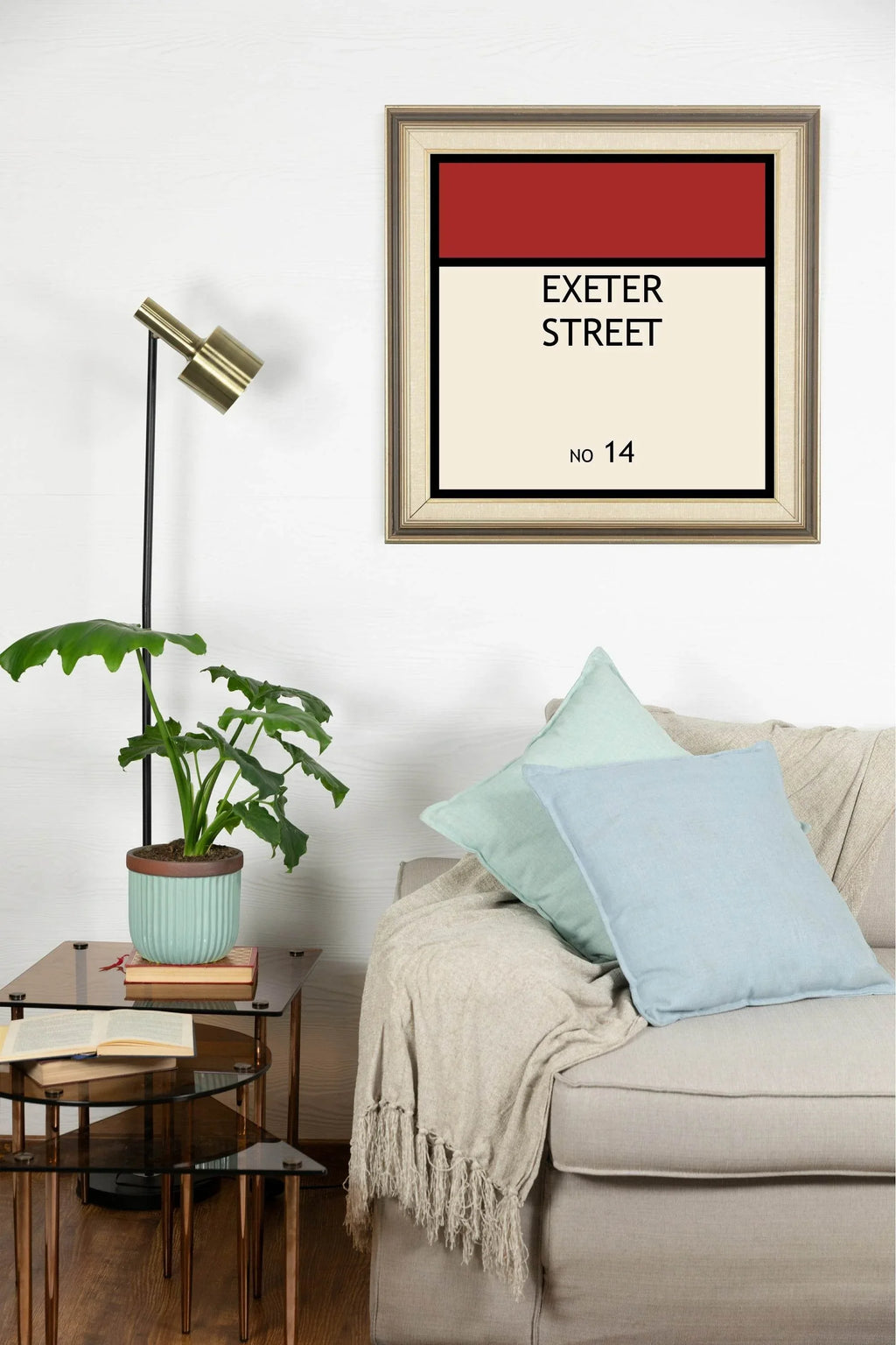 Personalised Monopoly Print | Custom Street Name Wall Art | Bold Typographic Print | Fun Personalised Gift - Larosier Prints