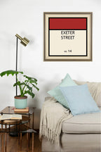 Personalised Monopoly Print | Custom Street Name Wall Art | Bold Typographic Print | Fun Personalised Gift - Larosier Prints