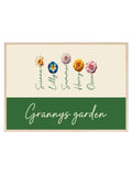 Personalised Flowers Print | Family Wall Art - Larosier Prints