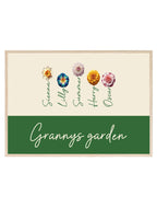 Personalised Flowers Print | Family Wall Art - Larosier Prints