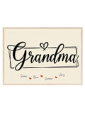 Personalised Grandma Print | Family Wall Art - Larosier Prints