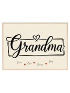 Personalised Grandma Print | Family Wall Art - Larosier Prints