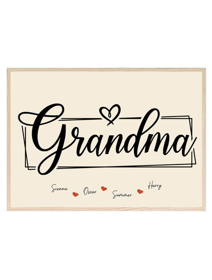 Personalised Grandma Print | Family Wall Art