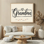 Personalised Grandma Print | Family Wall Art - Larosier Prints