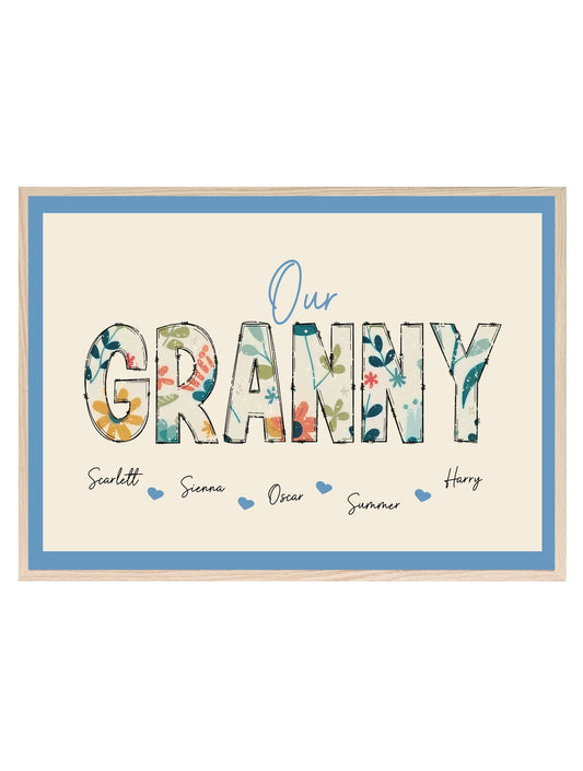 Personalised Our Granny Print | Family Wall Art