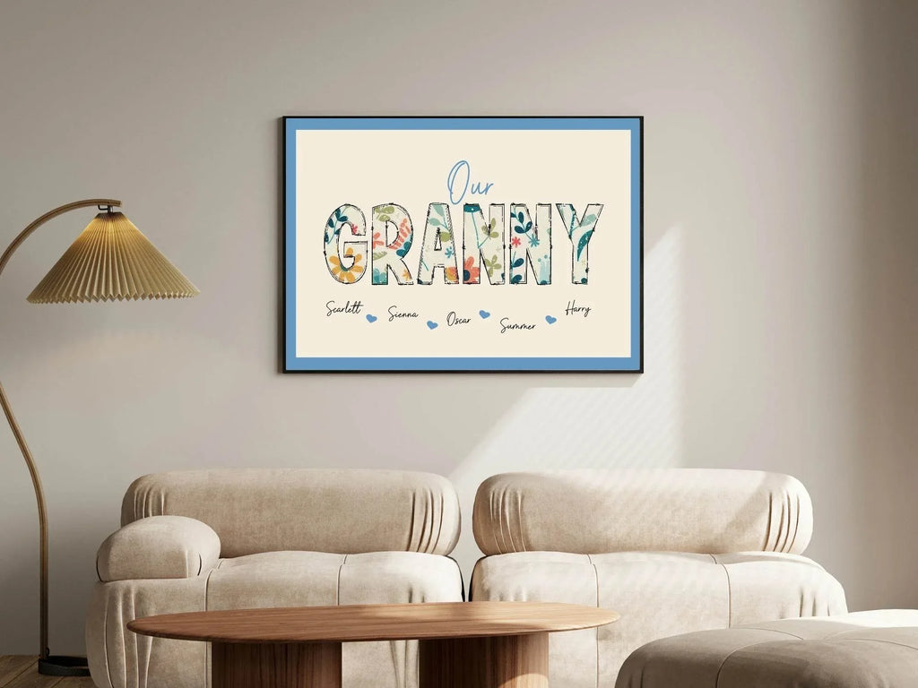 Personalised Our Granny Print | Family Wall Art - Larosier Prints