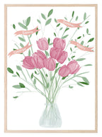 Personalised Floral Vase Print | Family Tree Wall Art - Larosier Prints