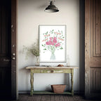 Personalised Floral Vase Print | Family Tree Wall Art - Larosier Prints