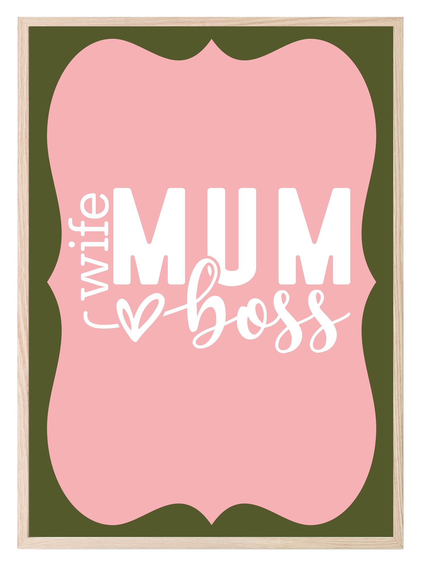 Wife Mum Boss Print | Mother's Day Wall Art