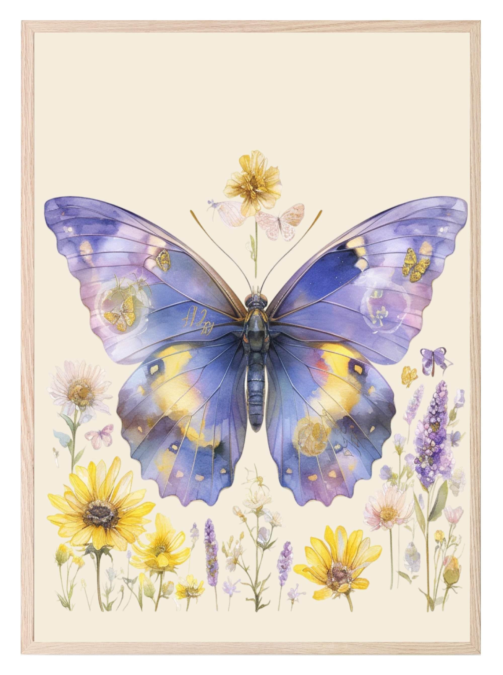 Butterfly Print | Spring Collection | Floral Wall Art - Larosier Prints