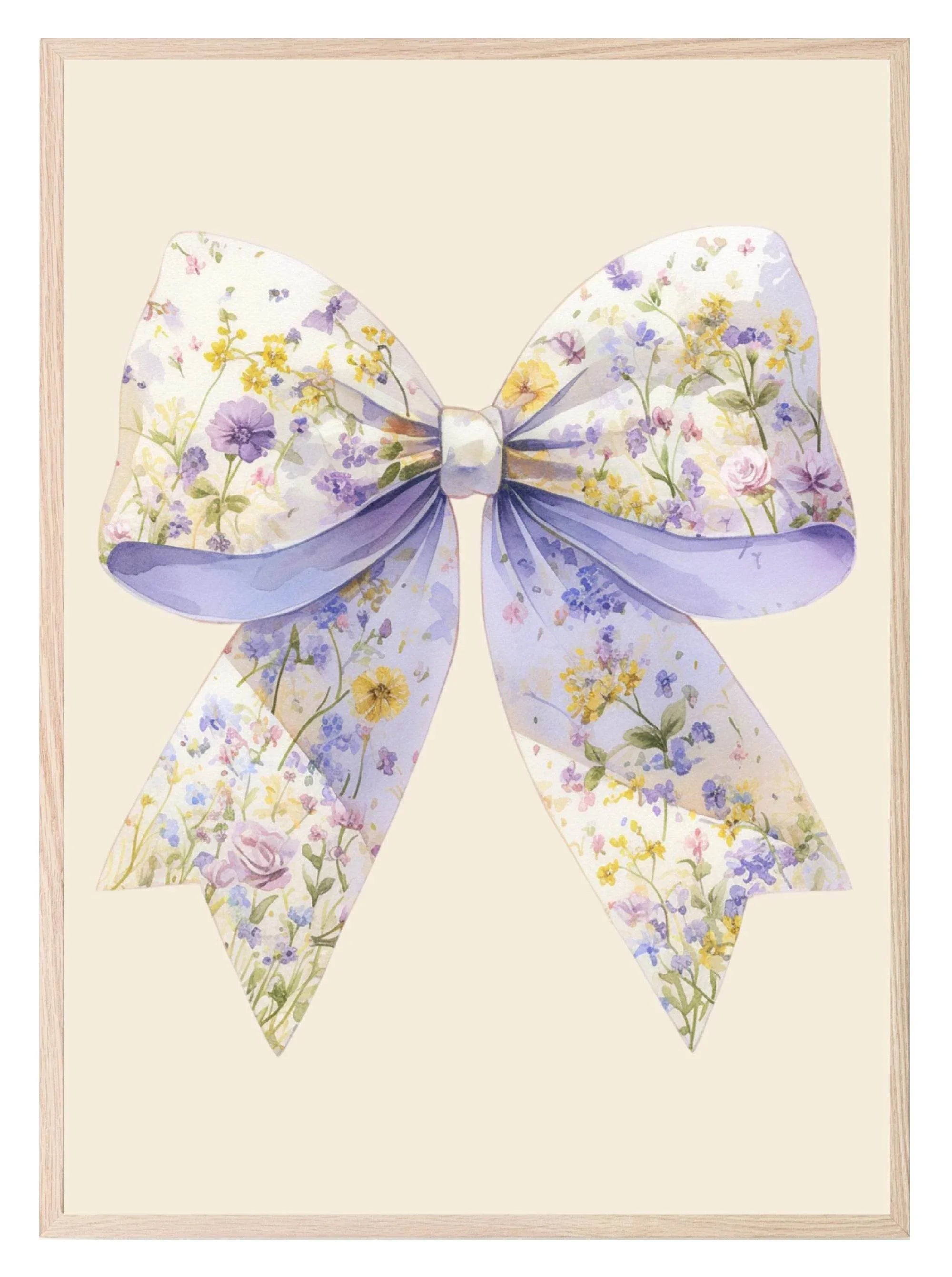 Floral Bow Print | Spring Collection Wall Art - Larosier Prints
