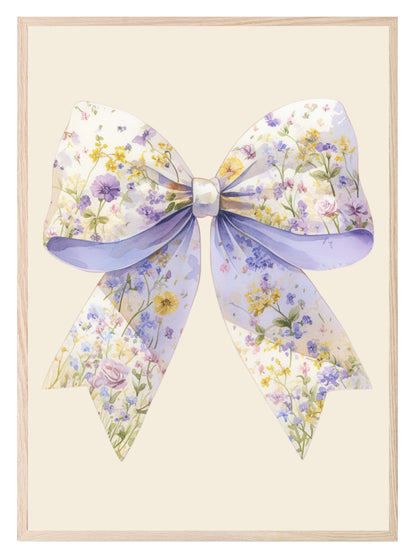 Floral Bow Print | Spring Collection Wall Art