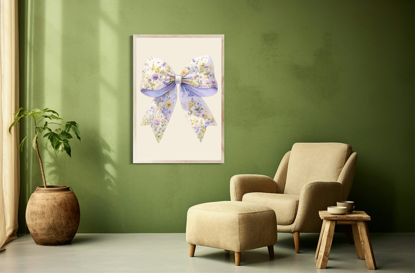 Floral Bow Print | Spring Collection Wall Art