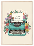 Floral Typewriter Print | Spring Collection Wall Art - Larosier Prints