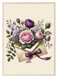 Floral Letter Print | Spring Collection Wall Art - Larosier Prints