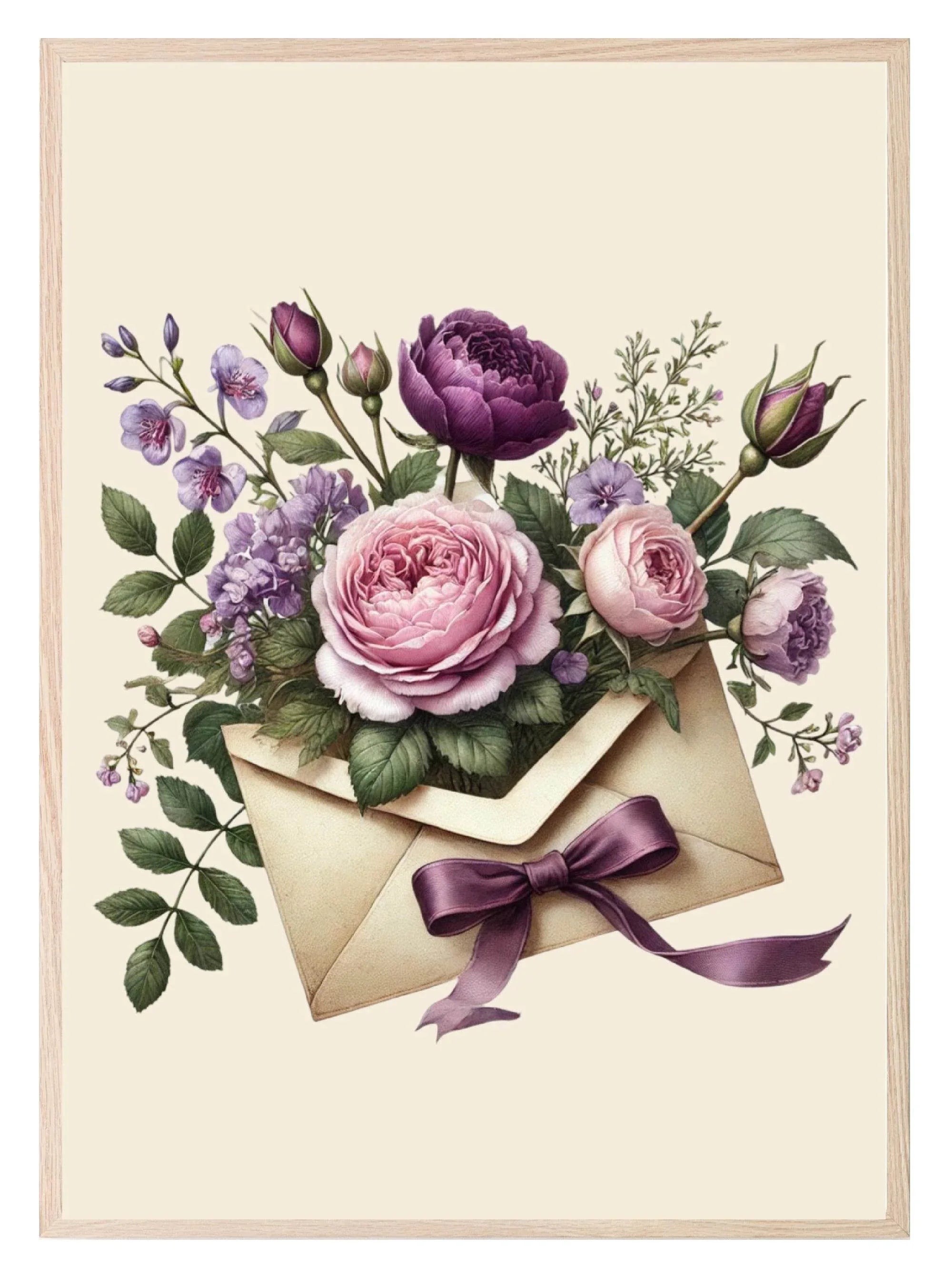 Floral Letter Print | Spring Collection Wall Art - Larosier Prints