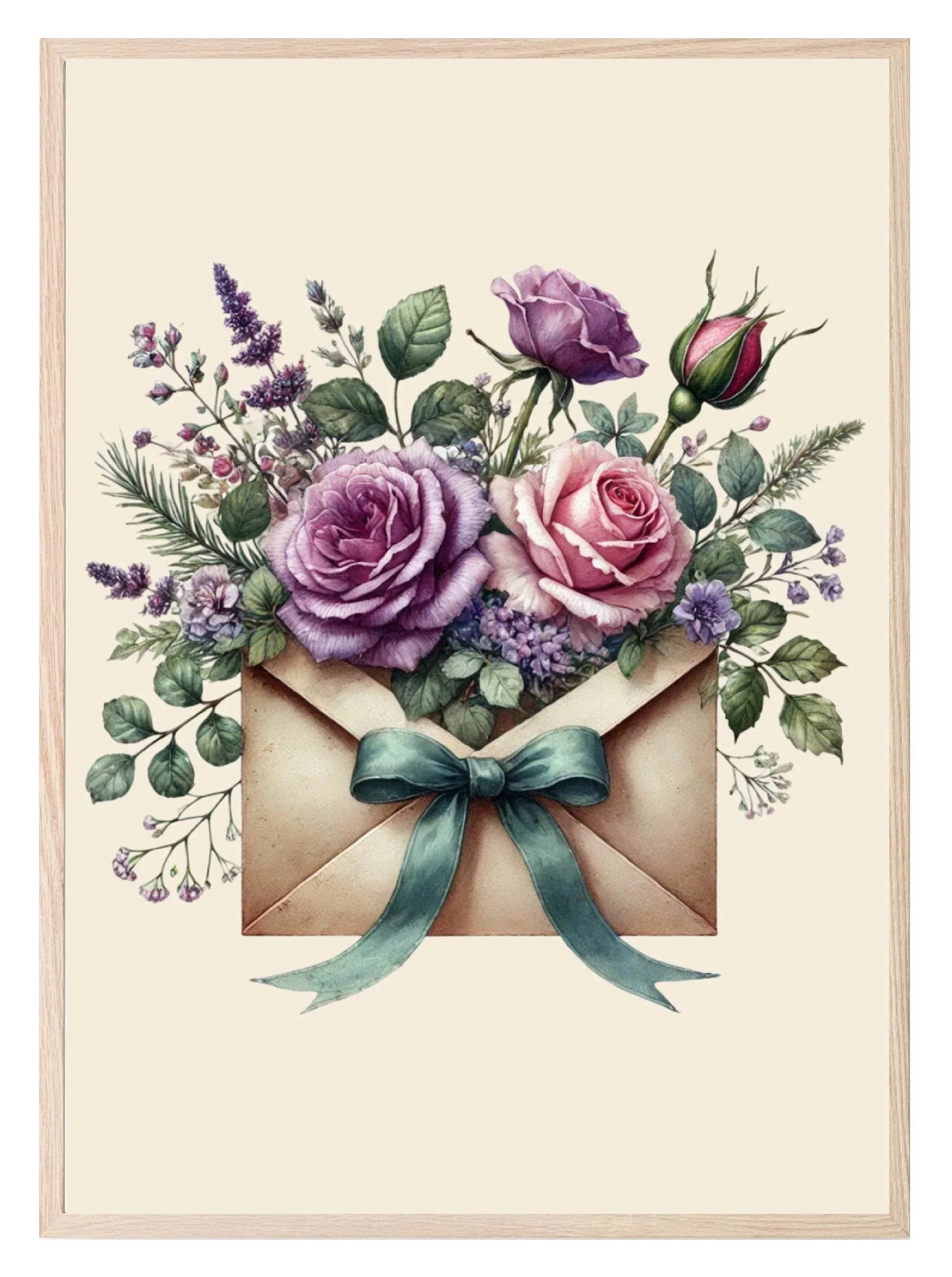 Floral Letter Print | Spring Collection Wall Art - Larosier Prints