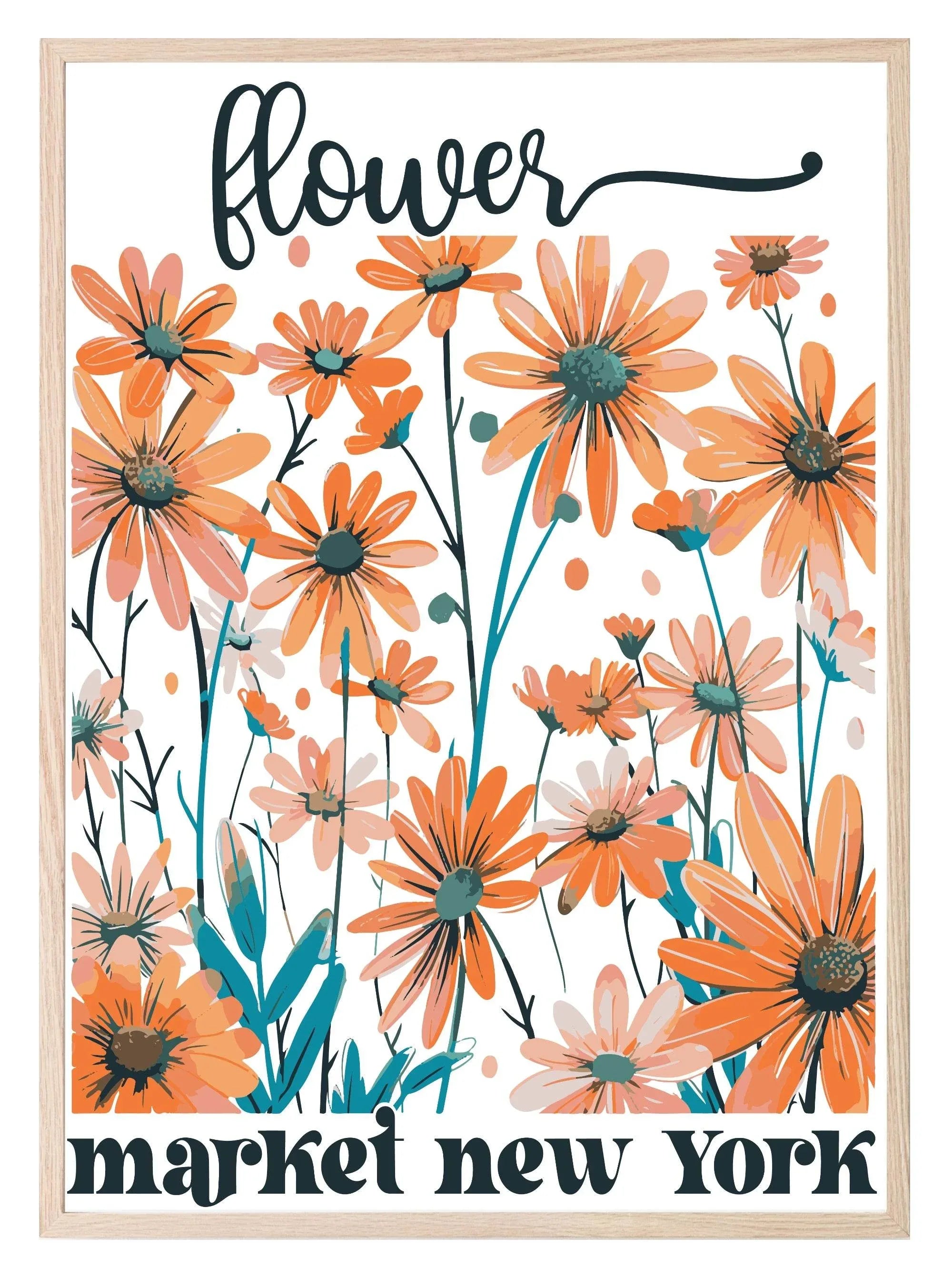 Flower Market Print | New York | Spring Collection Wall Art - Larosier Prints
