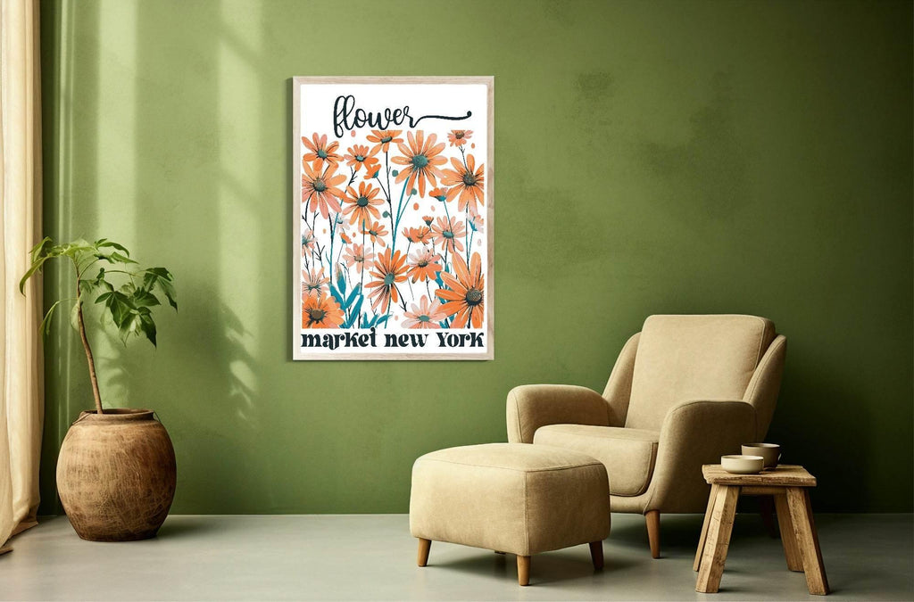 Flower Market Print | New York | Spring Collection Wall Art - Larosier Prints