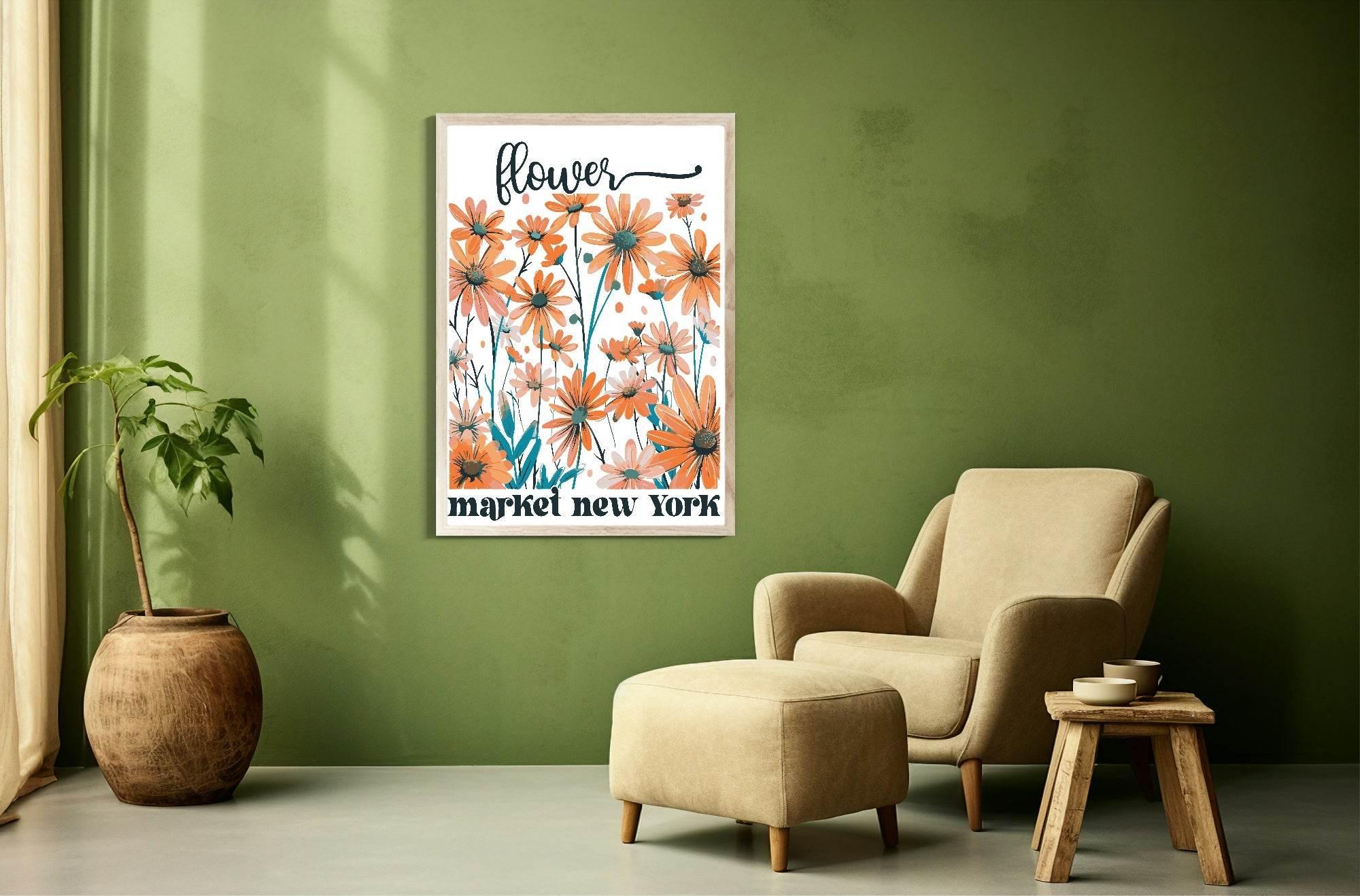 Flower Market Print | New York | Spring Collection Wall Art - Larosier Prints