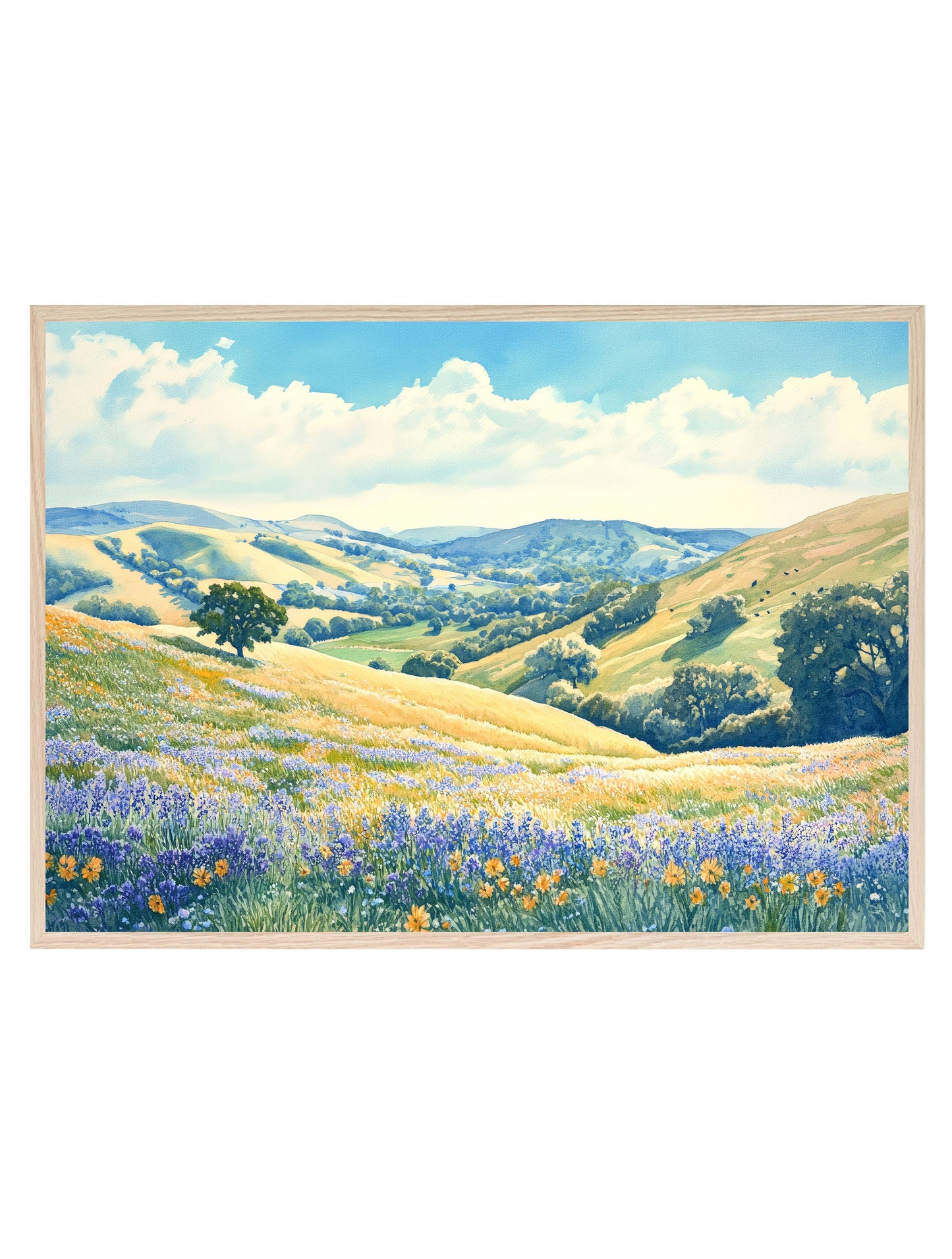 Spring Landscape Prints | Floral Hills | Spring Collection Wall Art