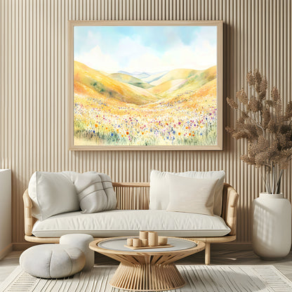 Spring Landscape Prints | Floral Hills | Spring Collection Wall Art