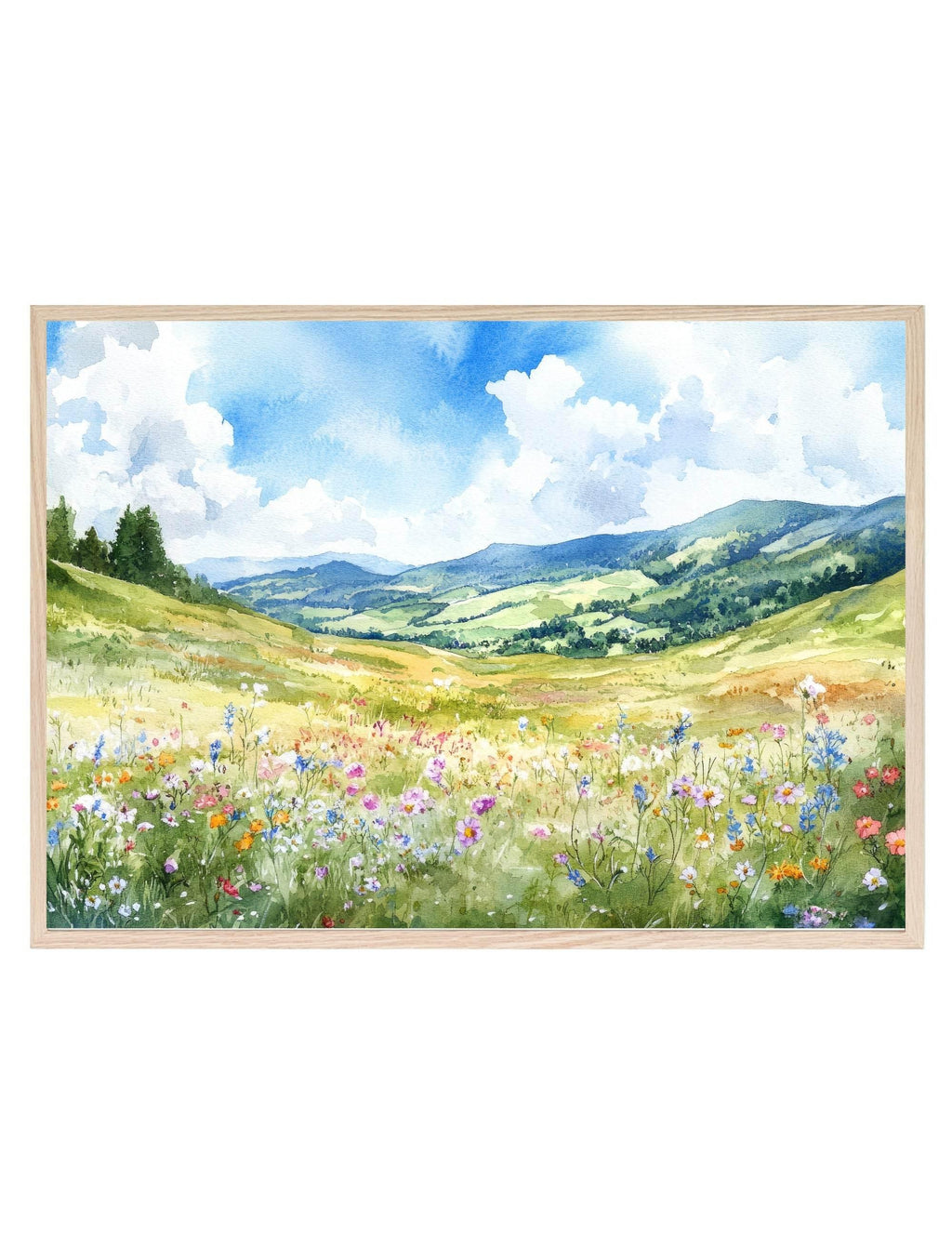 Spring Landscape Prints | Floral Hills | Spring Collection Wall Art - Larosier Prints