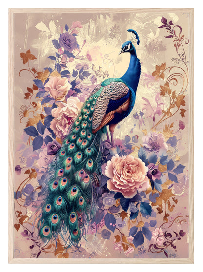 Vintage Peacock Prints | Floral | Spring Collection Wall Art