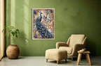 Vintage Peacock Prints | Floral | Spring Collection Wall Art - Larosier Prints