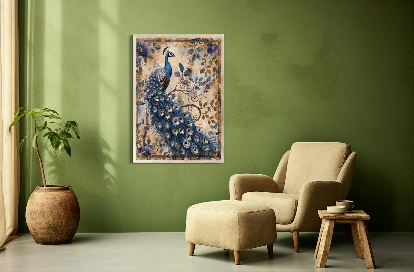 Vintage Peacock Prints | Floral | Spring Collection Wall Art