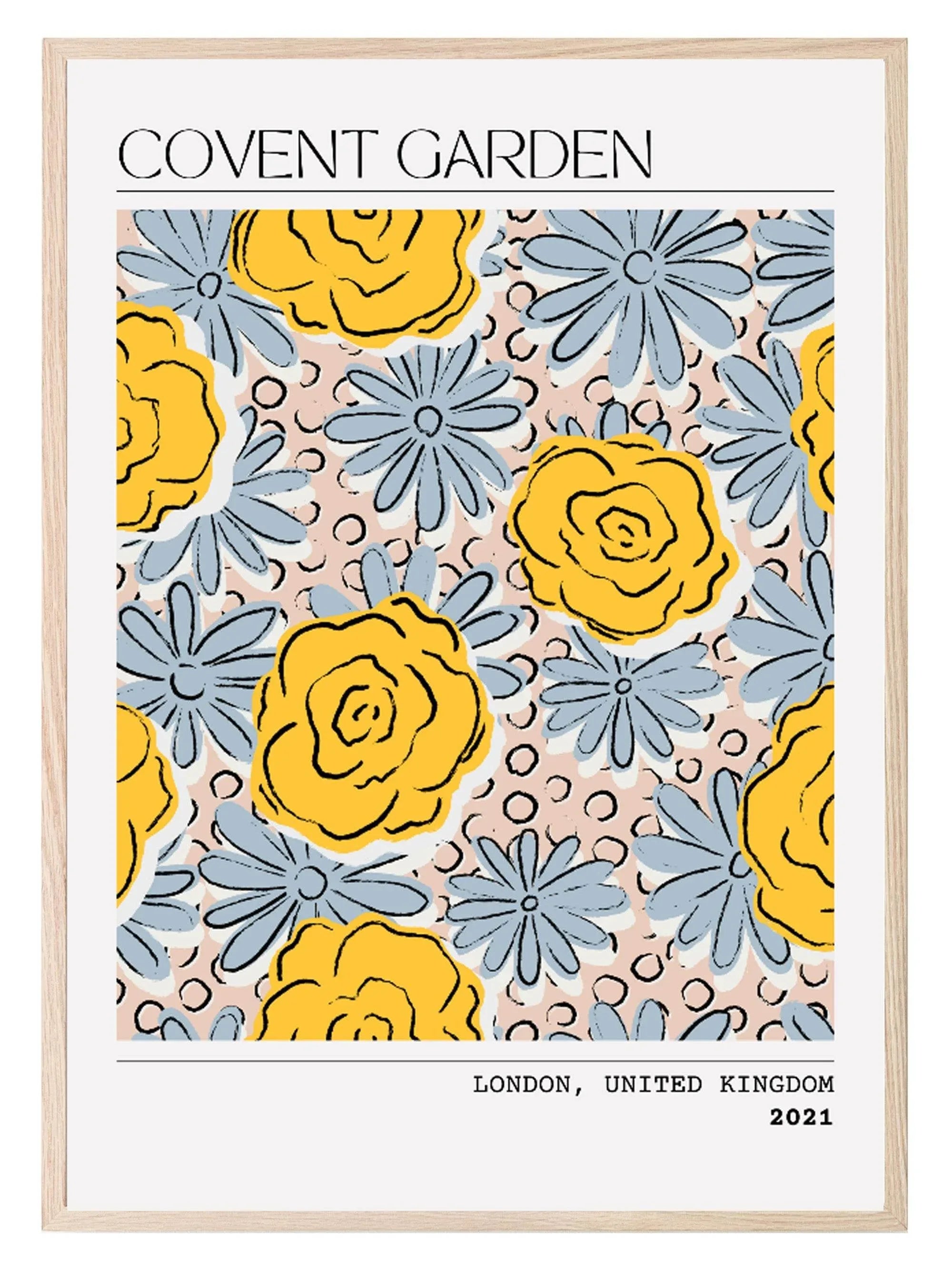 Covent Garden Flower Market Print | Floral Travel Wall Art - Larosier Prints