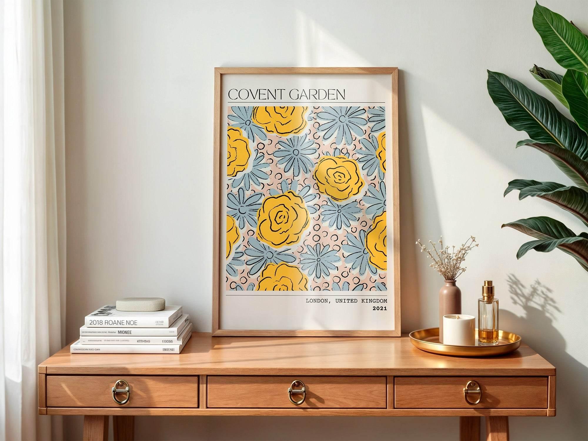 Covent Garden Flower Market Print | Floral Travel Wall Art - Larosier Prints
