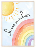 Chase Rainbows Print | Colourful | Kids Wall Art - Larosier Prints