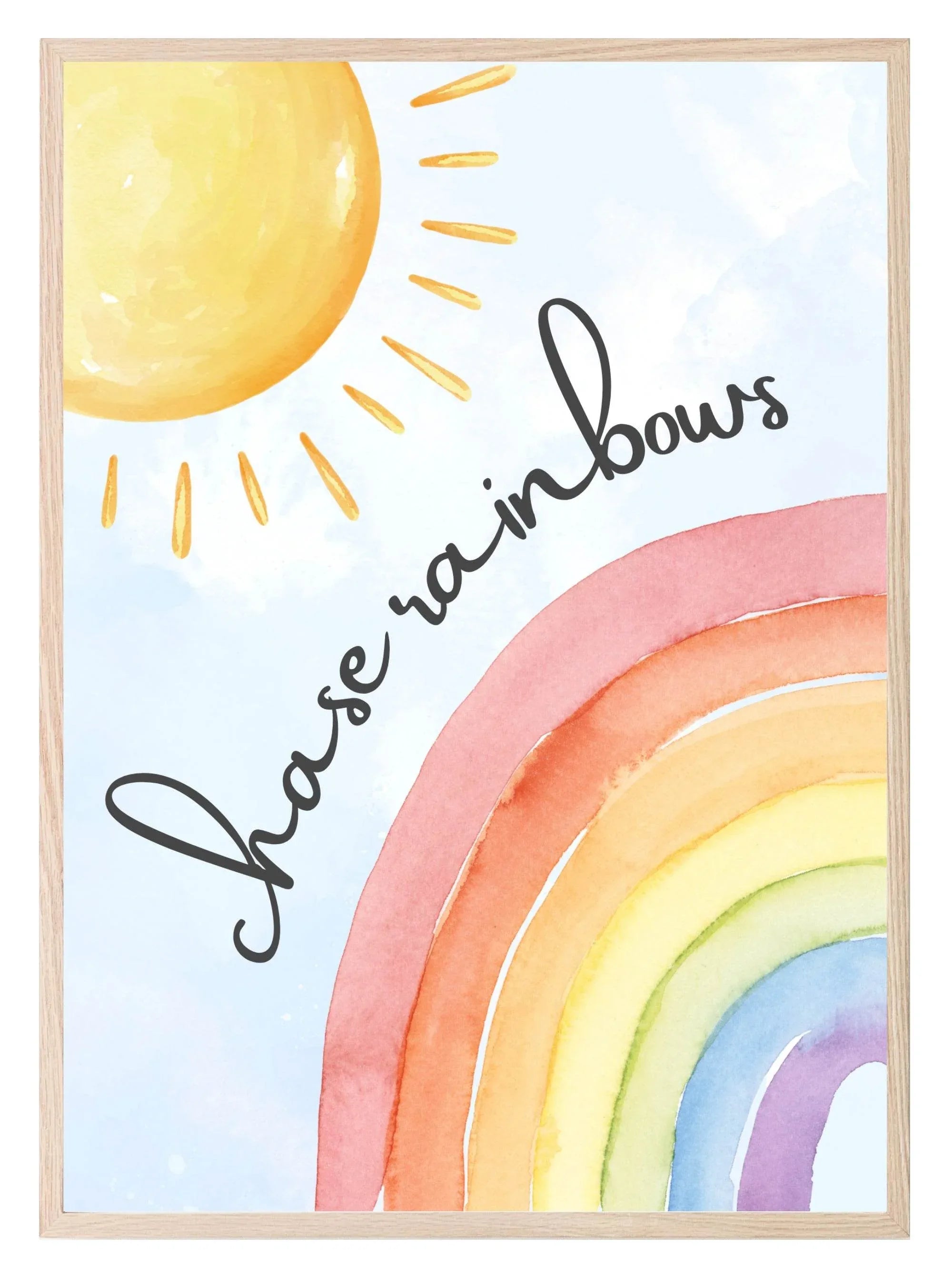 Chase Rainbows Print | Colourful | Kids Wall Art - Larosier Prints