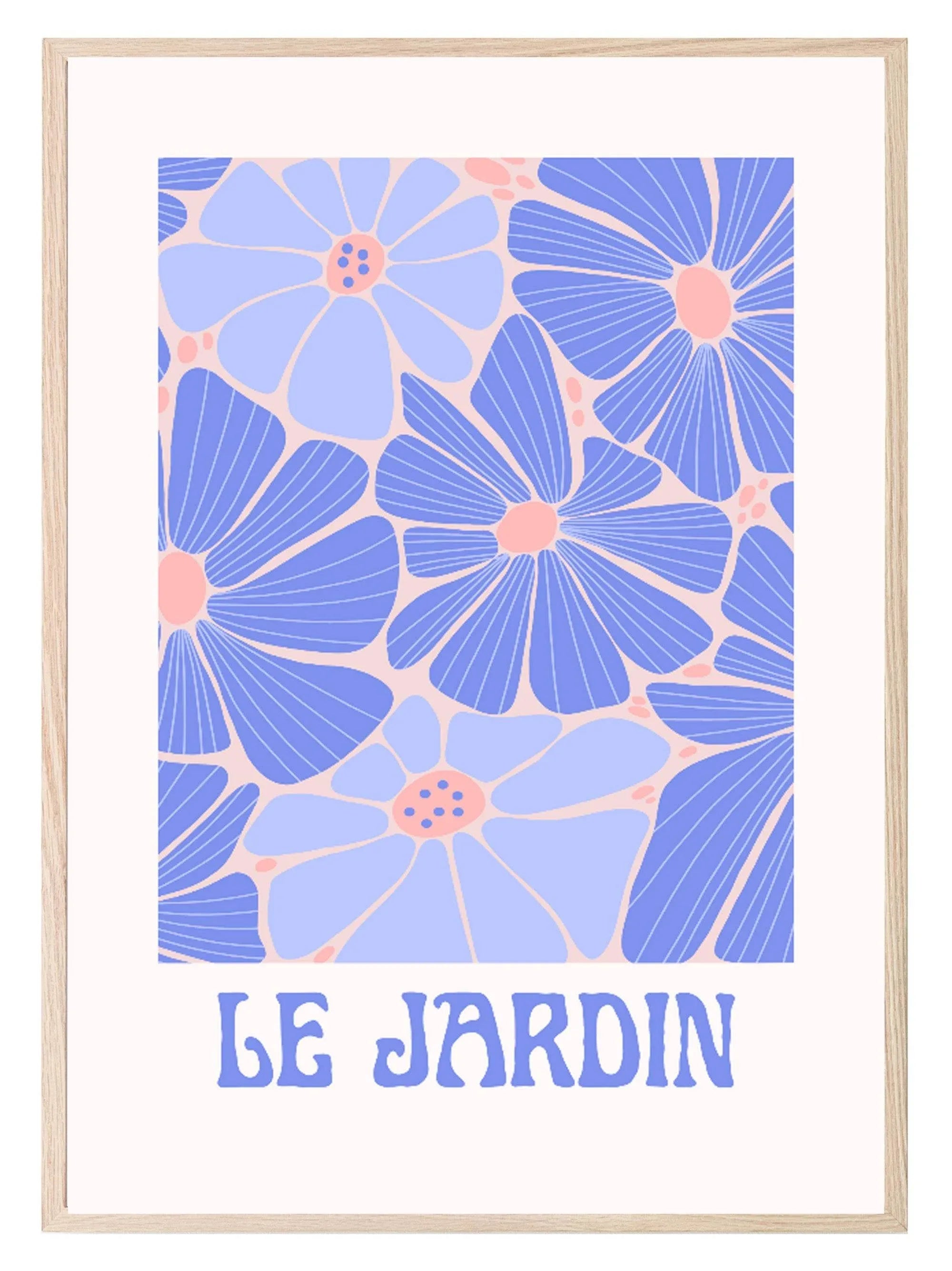 Le Jardin Print | Purple Garden Blossom Wall Art - Larosier Prints