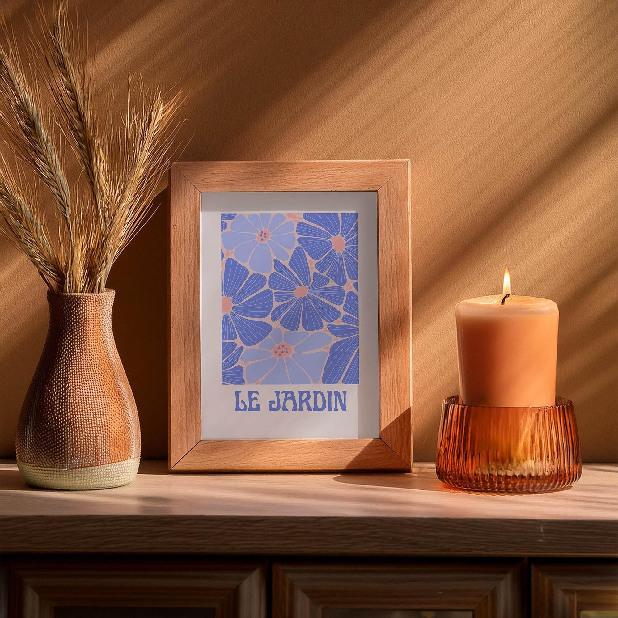 Le Jardin Print | Purple Garden Blossom Wall Art - Larosier Prints