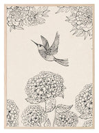 Humming Bird Print | Monochrome Wall Art - Larosier Prints
