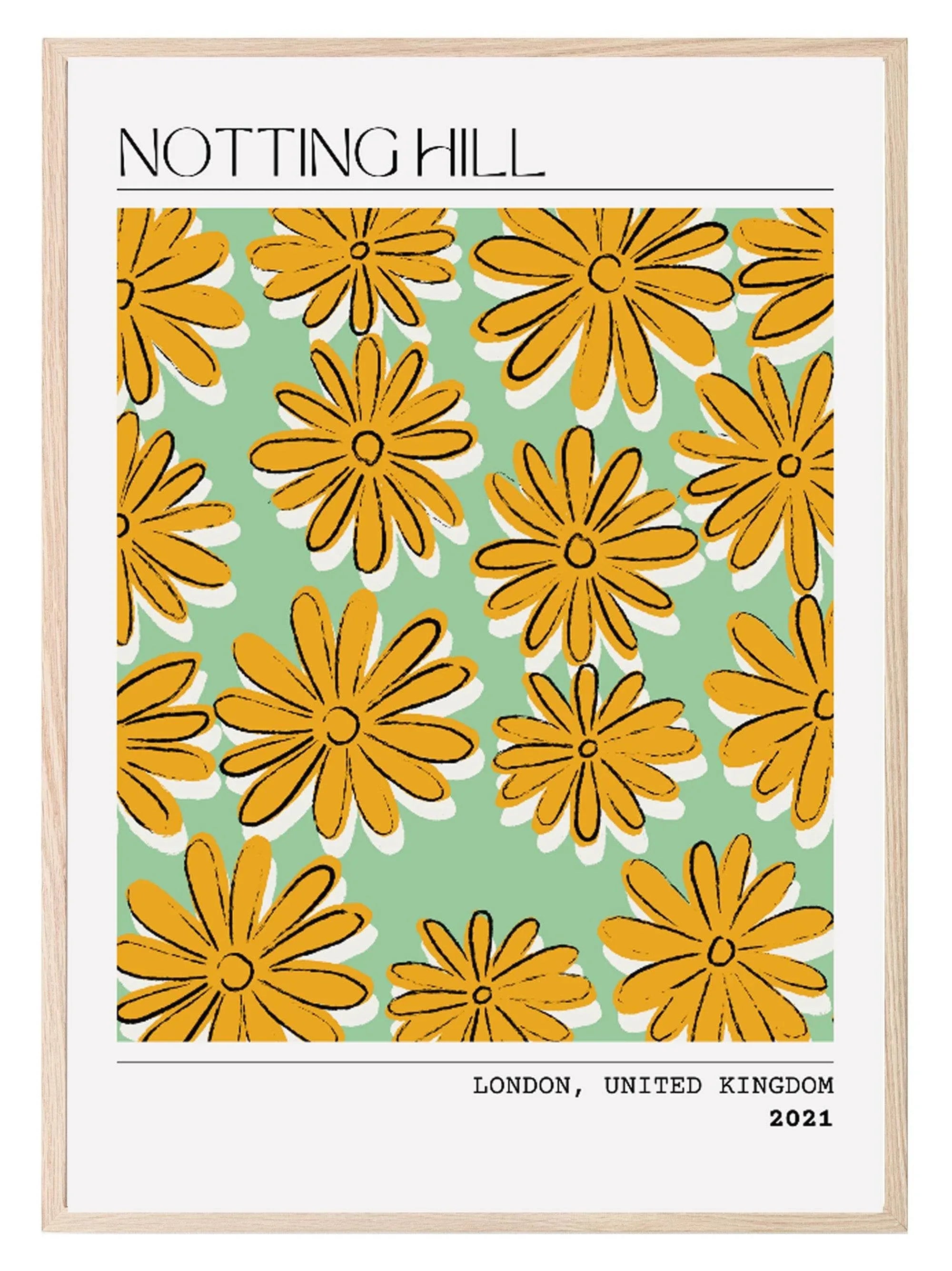 Notting Hill Flower Market Print | Floral Travel Wall Art - Larosier Prints