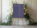Sapphire Order Of The Day Wedding Party Sign - Larosier Prints