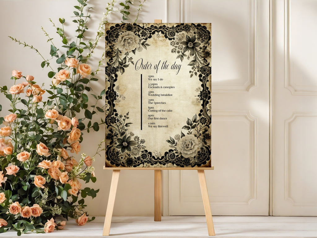 Black Rose Complete Wedding Signage Bundle
