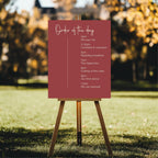 Rosewood Order Of The Day Wedding Party Sign - Larosier Prints