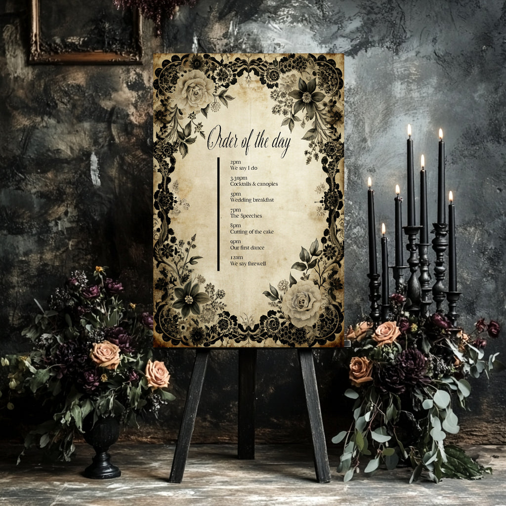 Black Rose Complete Wedding Signage Bundle