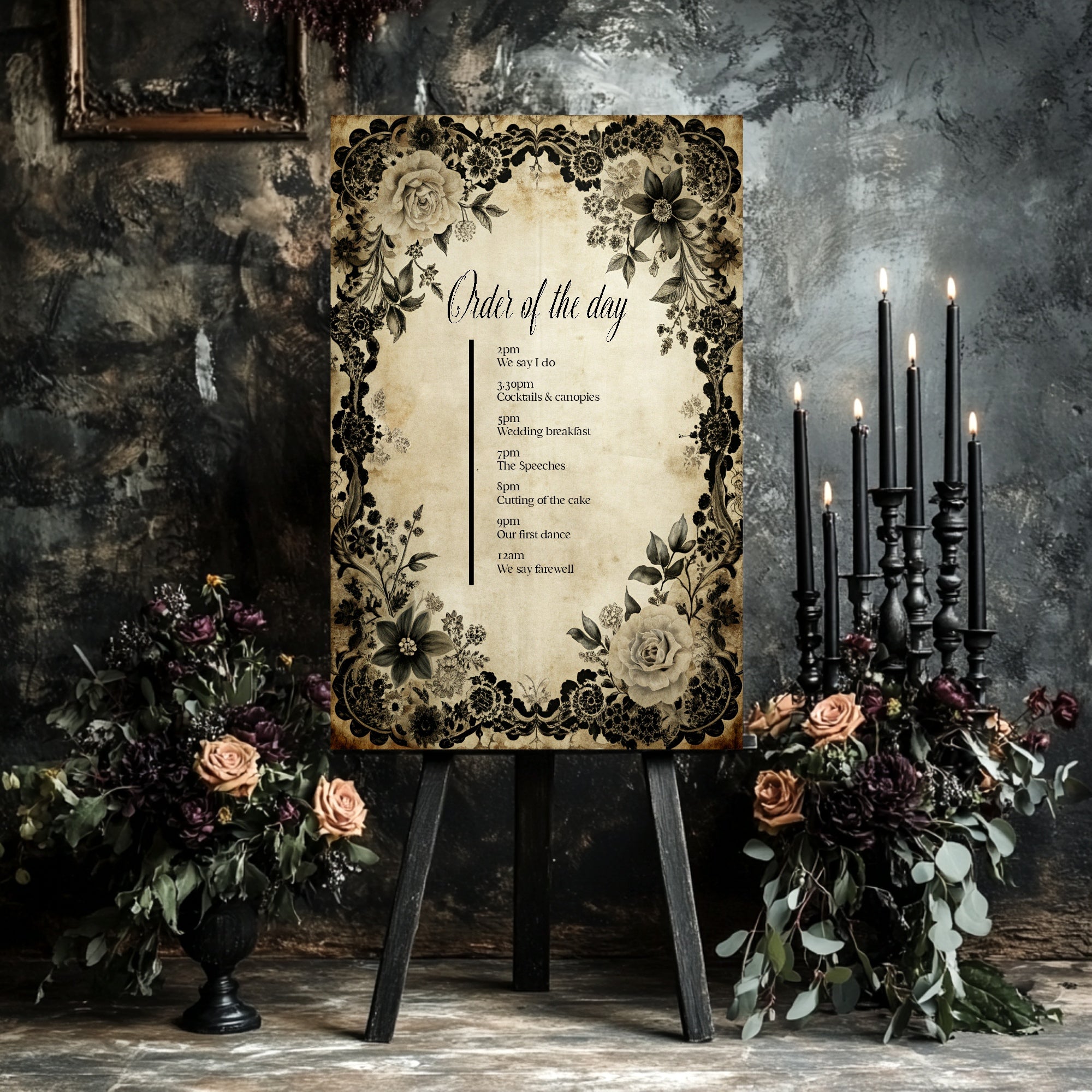 Black Rose Essentials Wedding Signage Bundle