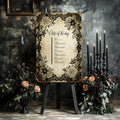 Black Rose Wedding Order Of The Day Sign