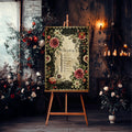 Gothic Floral Wedding Order Of The Day Sign
