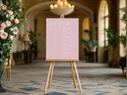 Dusky Pink Order Of The Day Wedding Party Sign - Larosier Prints