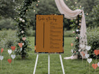 Moody Floral Wedding Order Of Service Sign