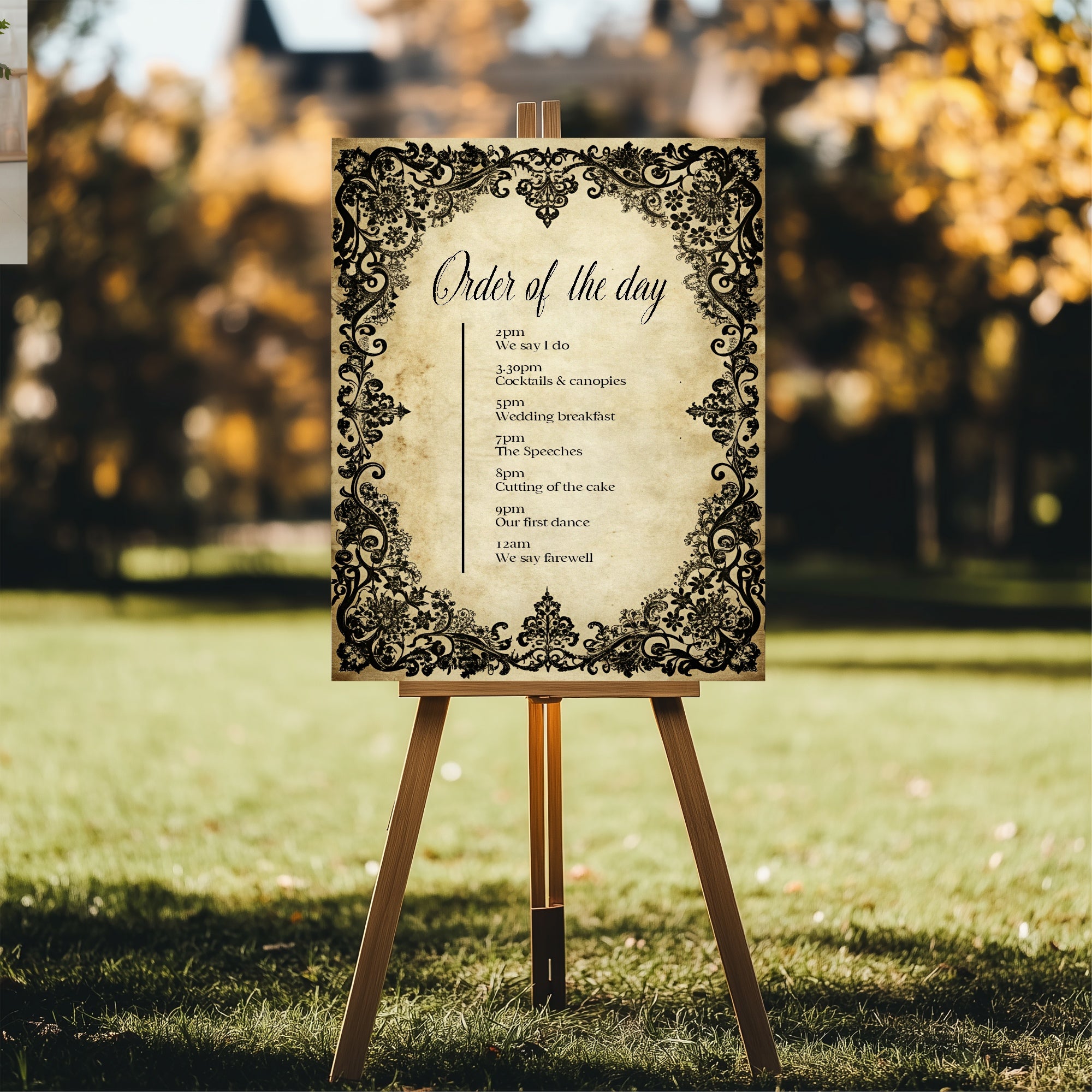 Black Lace Essentials Wedding Signage Bundle