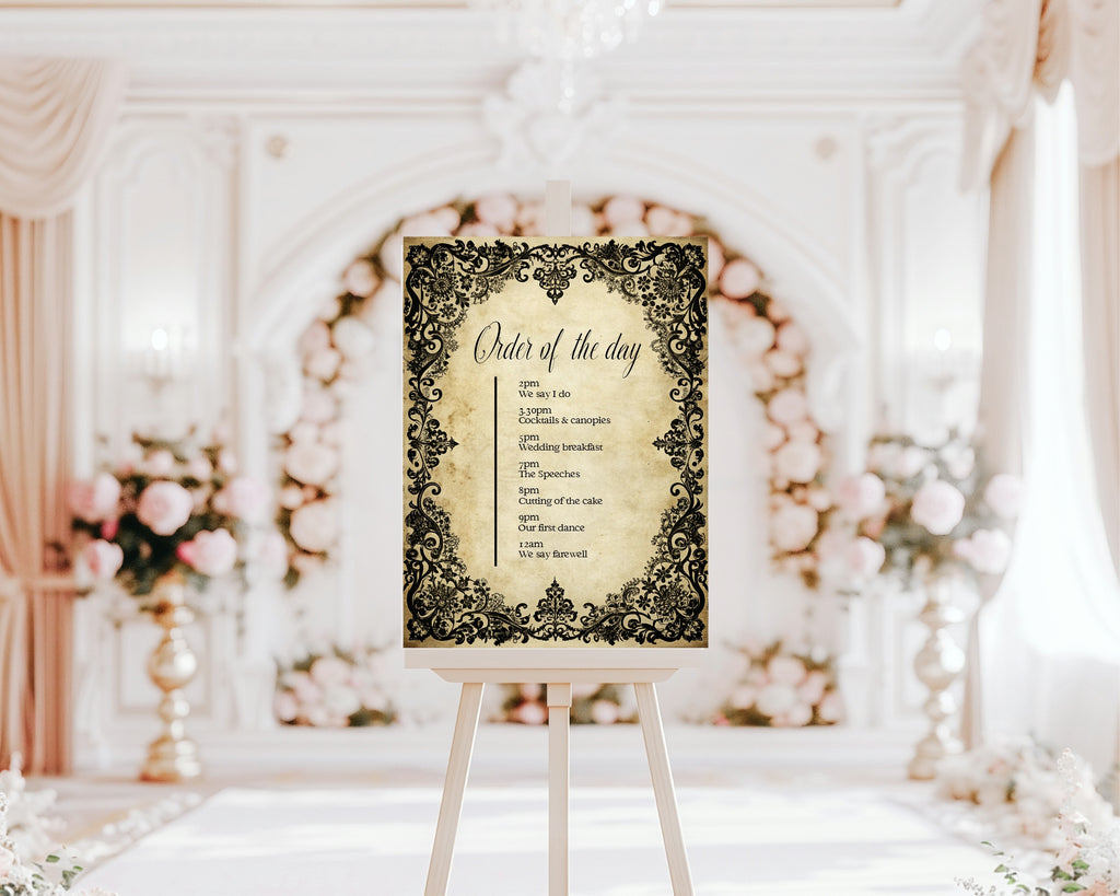 Black Lace Essentials Wedding Signage Bundle