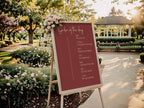 Rosewood Order Of The Day Wedding Party Sign - Larosier Prints